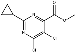 Methyl 5,6-dichloro-2-cyclopropylpyrimidine-4-carboxylate Struktur