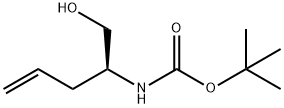 (S)-tert-butyl (1-hydroxypent-4-en-2-yl)carbamate Struktur