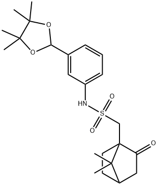 (7,7-dimethyl-2-oxobicyclo[2.2.1]hept-1-yl)-N-[3-(4,4,5,5-tetramethyl-1,3-dioxolan-2-yl)phenyl]methanesulfonamide Struktur