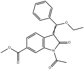 1-Acetyl-3-(ethoxyphenylmethylene)-2,3-dihydro-2-oxo-1H-indole-6-carboxylic acid methyl ester