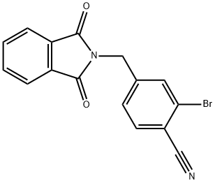 2-bromo-4-[(1,3-dihydro-1,3-dioxo-2H-isoindol-2-yl)methyl]benzonitrile Struktur