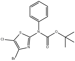 tert-Butyl (4-bromo-5-chlorothiazol-2-yl)(phenyl)carbamate Struktur