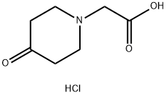 (4-Oxo-piperidin-1-yl)-acetic acid hydrochloride Struktur