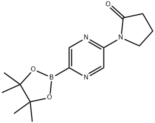 1-[5-(4,4,5,5-tetramethyl-1,3,2-dioxaborolan-2-yl)-2-pyrazinyl]-2-Pyrrolidinone Struktur