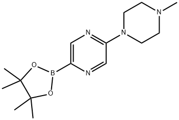 2-(4-methyl-1-piperazinyl)-5-(4,4,5,5-tetramethyl-1,3,2-dioxaborolan-2-yl)Pyrazine Struktur