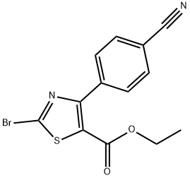 Ethyl 2-bromo-4-(4-cyanophenyl)thiazole-5-carboxylate Struktur