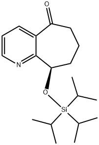 (R)-9-((triisopropylsilyl)oxy)-6,7,8,9-tetrahydro-5H-cyclohepta[b]pyridin-5-onehydrochloride Struktur