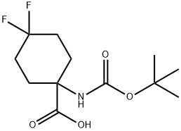 1-((tert-Butoxycarbonyl)amino)-4,4-difluorocyclohexanecarboxylic acid, 1196151-58-2, 結(jié)構(gòu)式