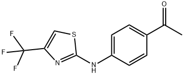 1-(4-((4-(Trifluoromethyl)thiazol-2-yl)amino)phenyl)ethanone Struktur