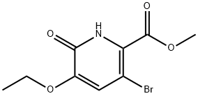 Methyl 3-bromo-5-ethoxy-6-oxo-1,6-dihydropyridine-2-carboxylate Struktur