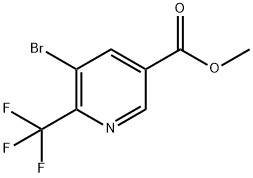 methyl 5-bromo-6-(trifluoromethyl)-3-pyridinecarboxylate Struktur