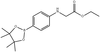 ethyl 2-(4-(4,4,5,5-tetramethyl-1,3,2-dioxaborolan-2-yl)phenylamino)acetate Struktur