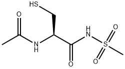 (R)-2-acetamido-3-mercapto-N-(methylsulfonyl)propanamide Struktur