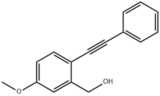 (5-Methoxy-2-(phenylethynyl)phenyl)methanol Struktur