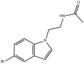 N-(2-(5-bromo-1H-indol-1-yl)ethyl)acetamide Struktur