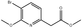 Methyl 2-(5-bromo-6-methoxypyridin-2-yl)acetate Struktur