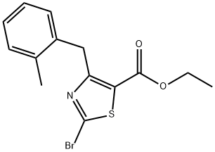 Ethyl 2-bromo-4-(2-methylbenzyl)thiazole-5-carboxylate Struktur