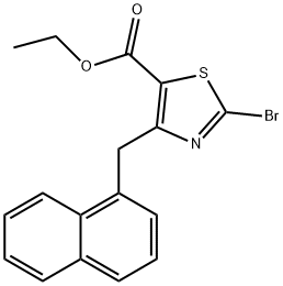 Ethyl 2-bromo-4-(naphthalen-1-ylmethyl)thiazole-5-carboxylate Struktur