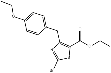 Ethyl 2-bromo-4-(4-ethoxybenzyl)thiazole-5-carboxylate Struktur