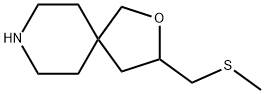 3-((methylthio)methyl)-2-oxa-8-azaspiro[4.5]decane Struktur