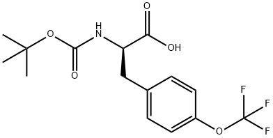 (2R)-2-[(TERT-BUTOXY)CARBONYLAMINO]-3-[4-(TRIFLUOROMETHOXY)PHENYL]PROPANOIC ACID Struktur