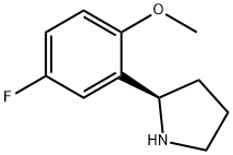 (R)-2-(5-fluoro-2-methoxyphenyl)pyrrolidine Struktur