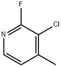 3-chloro-2-fluoro-4-methylpyridine Struktur