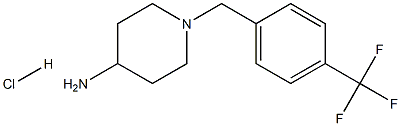 4-Piperidinamine, 1-[[4-(trifluoromethyl)phenyl]methyl]-, hydrochloride Struktur