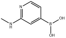 2-(METHYLAMINO)pyridIN-4-YLBORONIC acid Struktur