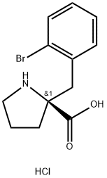 2-[(2-bromophenyl)methyl]-D-Proline hydrochloride Struktur