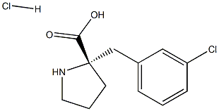 2-[(3-chlorophenyl)methyl]-D-Proline hydrochloride Struktur