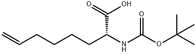 (R)-N-Boc-2-(5'-hexyl)glycine Struktur