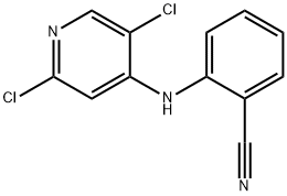 2-[(2,5-dichloro-4-pyridinyl)amino]benzonitrile Struktur