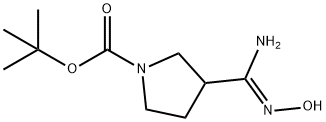 1-Boc-3-(N-hydroxycarbamimidoyl)-pyrrolidine Struktur