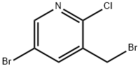 5-Bromo-3-(bromomethyl)-2-chloropyridine Struktur