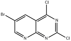 6-bromo-2,4-dichloropyrido[2,3-d]pyrimidine Struktur