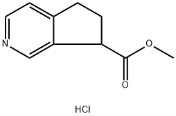 methyl 6,7-dihydro-5H-cyclopenta[c]pyridine-7-carboxylate hydrochloride Struktur