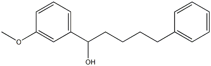 1-(3-Methoxyphenyl)-5-phenylpentan-1-ol Struktur