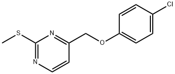 4-((4-Chlorophenoxy)methyl)-2-(methylthio)pyrimidine Struktur