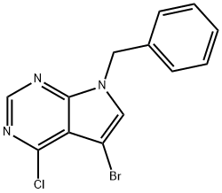 7-benzyl-5-bromo-4-chloro-7H-pyrrolo[2,3-d]pyrimidine Struktur