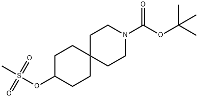 tert-butyl 9-(methylsulfonyloxy)-3-azaspiro[5.5]undecane-3-carboxylate Struktur