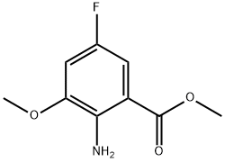 methyl 2-amino-5-fluoro-3-methoxybenzoate Struktur