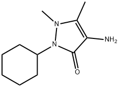 4-amino-2-cyclohexyl-1,5-dimethyl-1,2-dihydro-3H-pyrazol-3-one Struktur