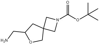 7-Aminomethyl-6-Oxa-2-Aza-Spiro[3.4]Octane-2-Carboxylic Acid Tert-Butyl Ester Struktur