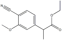 Ethyl 2-(4-cyano-3-methoxyphenyl)propanoate Struktur