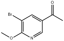 1-(5-Bromo-6-methoxy-pyridin-3-yl)-ethanone Struktur