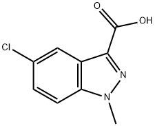 5-Chloro-1-methyl-1H-indazole-3-carboxylic acid Struktur