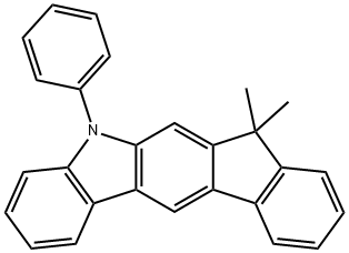 5,7-dihydro-7,7-diMethyl-5-phenyl-indeno[2,1-b]carbazole Structure