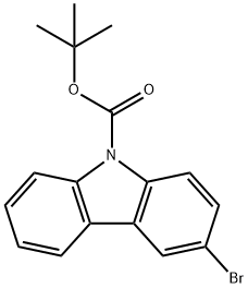 tert-butyl 3-bromo-9H-carbazole-9-carboxylate Struktur