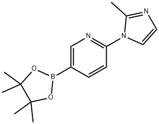 2-(2-methylimidazol-1-yl)-5-(4,4,5,5-tetramethyl-[1,3,2]dioxaborolan-2-yl)pyridine Struktur